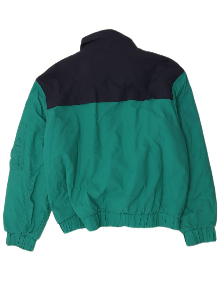 Tommy Hilfiger Herren gepolsterte Bomberjacke UK 36 Small Grün Farbblock