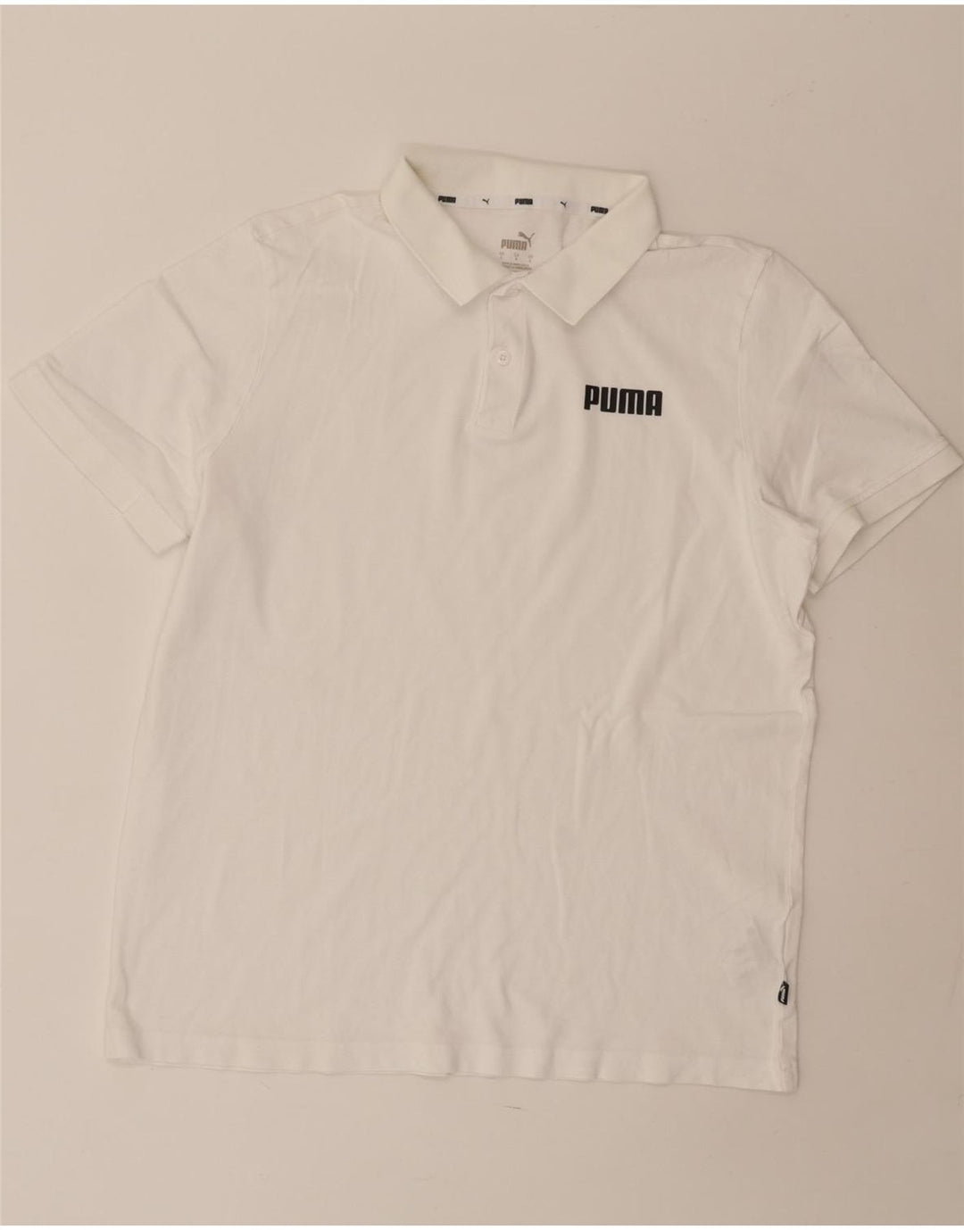PUMA Herren-Poloshirt, groß, weiße Baumwolle