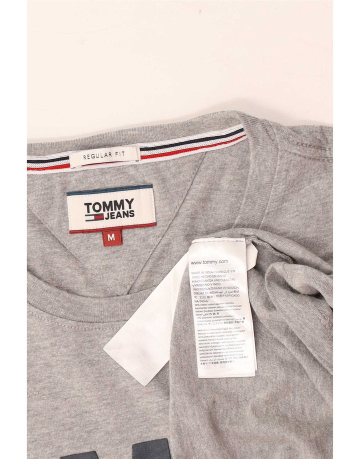 Tommy Hilfiger Herren-T-Shirt mit normaler Passform, mittelgrauer Baumwolle