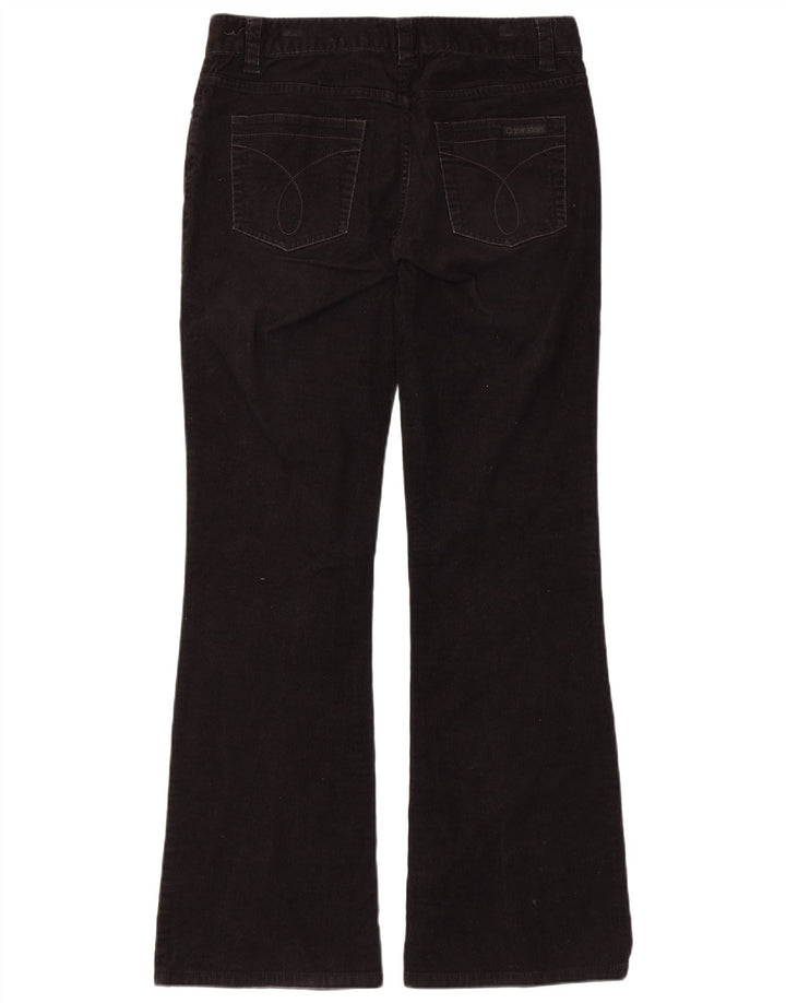Calvin Klein Damen Bootcut Cordhose US 8 Medium W32 L31 Schwarz