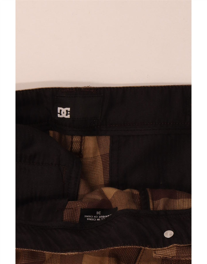 DC Herren-Cargoshorts W34, groß, braun kariert, Baumwolle