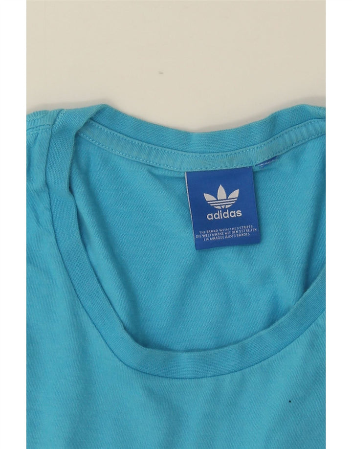 Adidas Herren Grafik T-Shirt Top Mittelblau