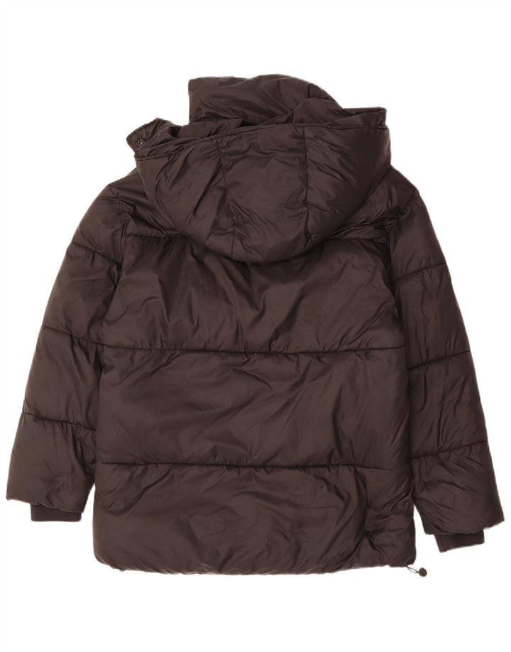 ZARA Damen Übergroße, gepolsterte Kapuzenjacke UK 6 XS Schwarz Polyester