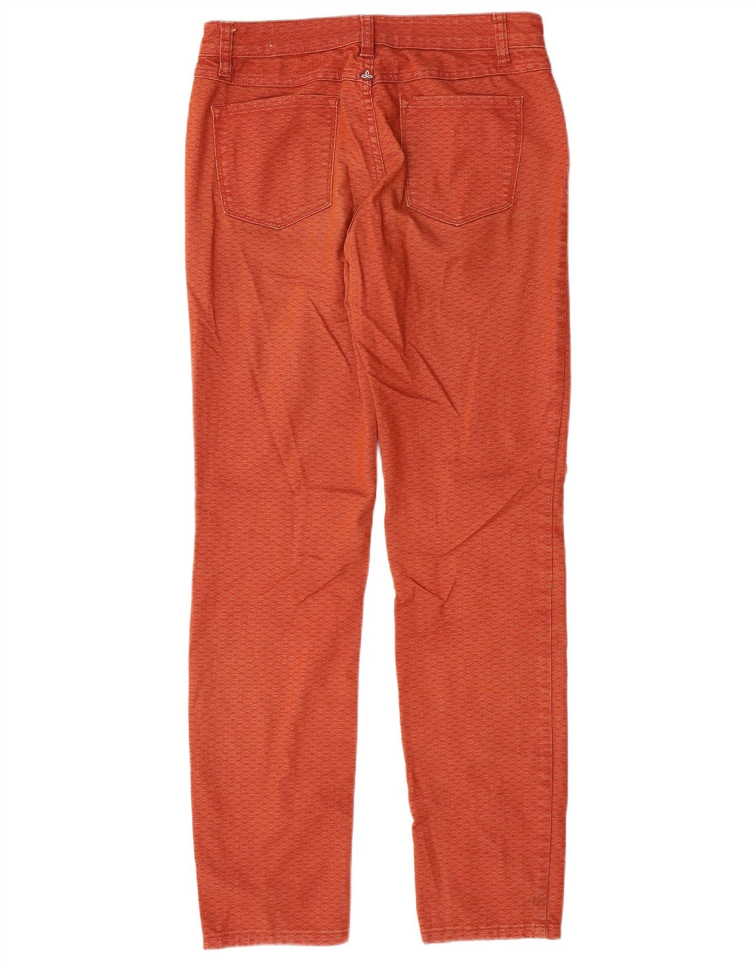 Prana Damen Straight Jeans US 4 Small W27 L31 Orange karierte Baumwolle