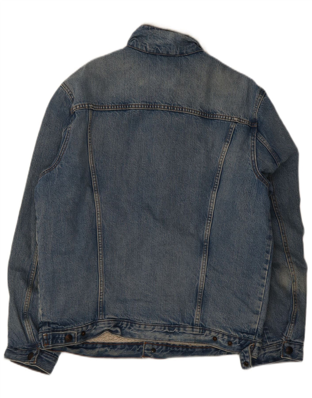 Levi's Herren Sherpa Jeansjacke UK 40 Large Blau Baumwolle