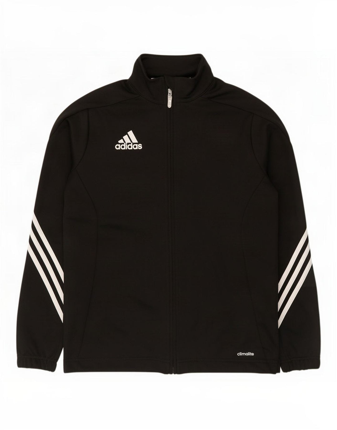 Adidas Jungen Climalite Trainingsanzug Top Jacke 13-14 Jahre Schwarz Polyester
