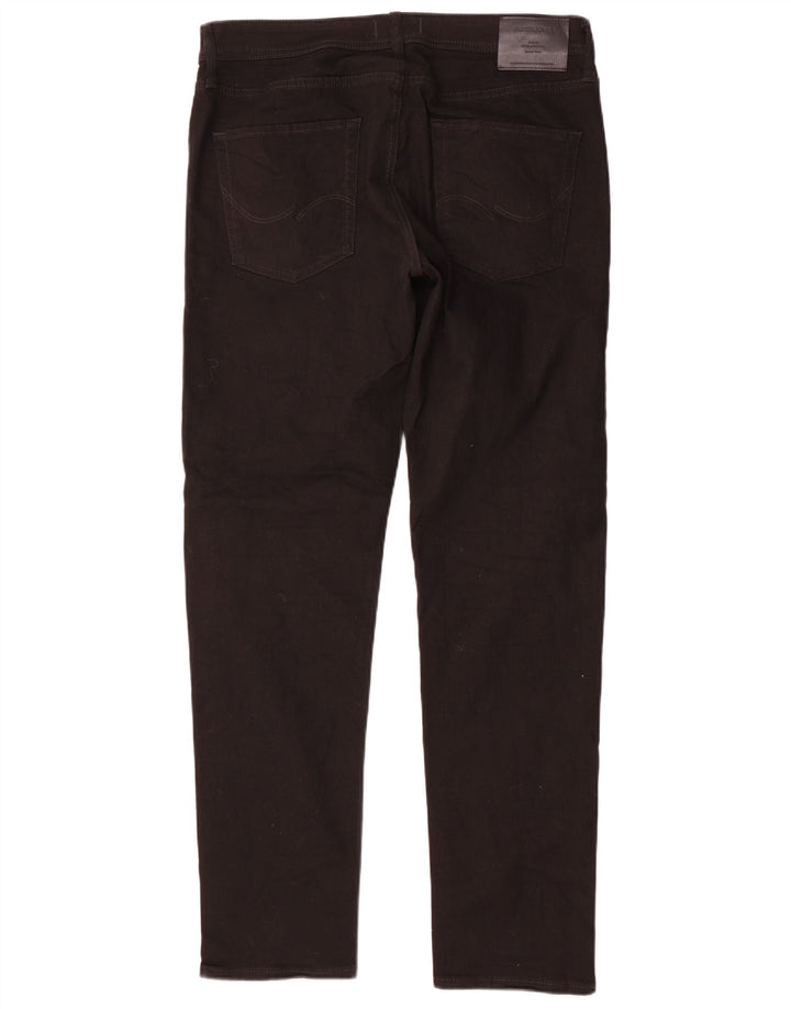 Jack & Jones Herren Slim Jeans W34 L34 Schwarze Baumwolle