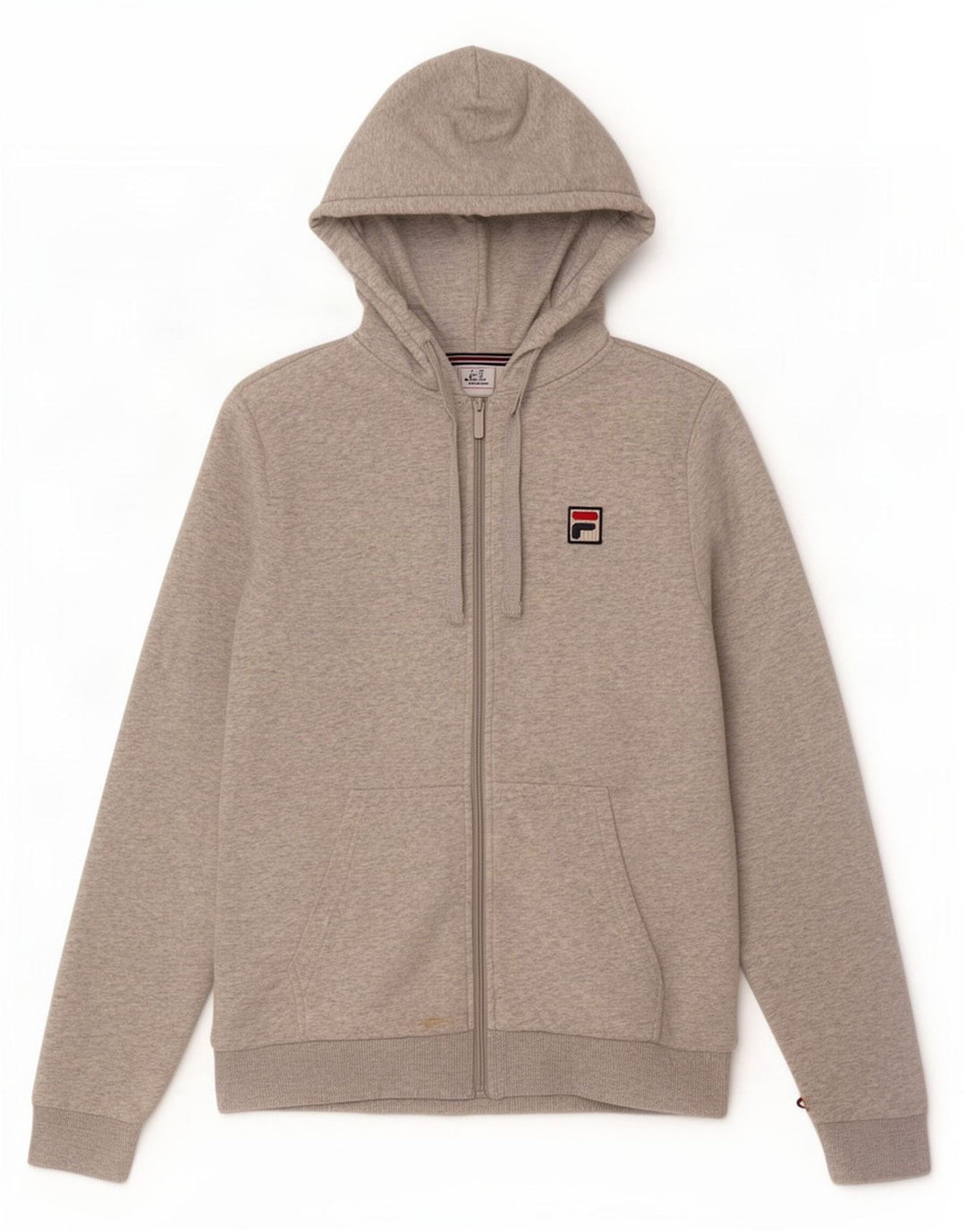 Fila Herren-Kapuzenpullover mit Reißverschluss, XS, graue Baumwolle