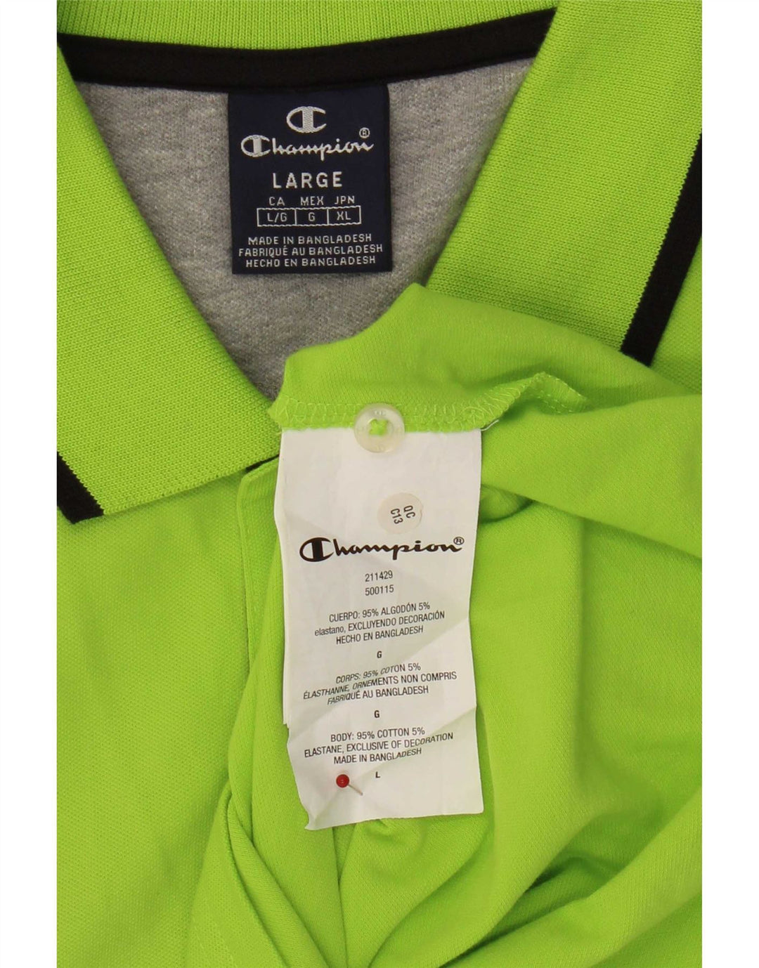 Champion Herren-Poloshirt, große grüne Baumwolle