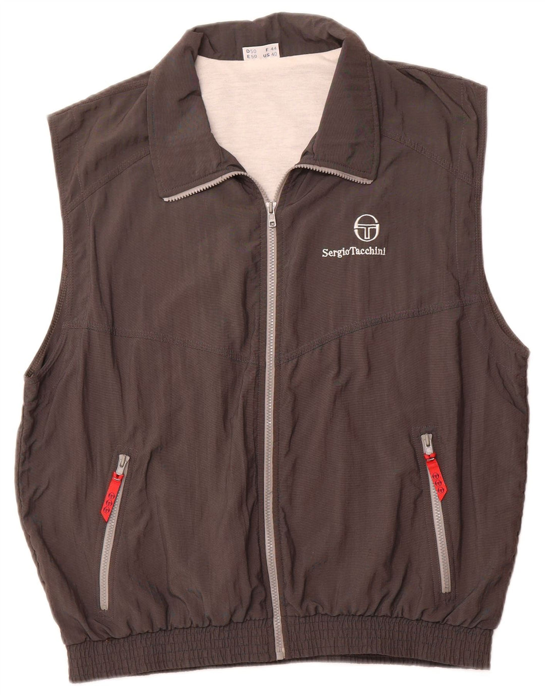 Sergio Tacchini Herren Trainingsanzug Top Jacke IT 50 Large Grau Polyamid