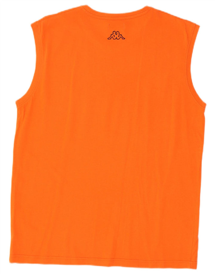 Kappa Herren Graphic Vest Top XL Orange Baumwolle