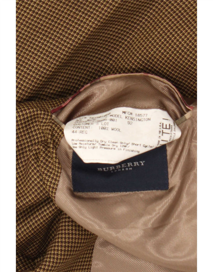 Burberry Herren-Blazer mit 2 Knöpfen, UK 44, große braune Wolle mit Hahnentrittmuster