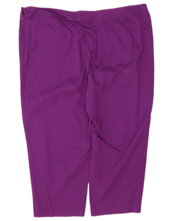 Marks & Spencer Damen Bermudashorts UK 20 2XL W40 Lila Baumwolle