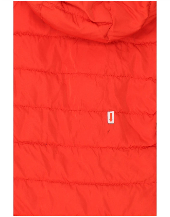 JACK WILLS Wattierte Damenweste mit Kapuze, UK 8, Größe S, Rot, Polyester