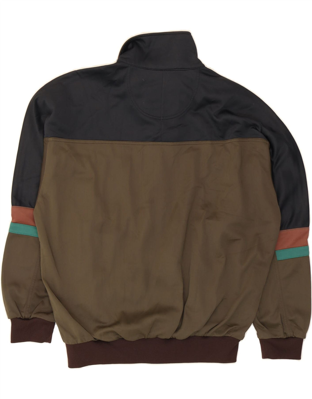 ASICS Herren Vintage Trainingsanzug Top Jacke IT 48 Mittelgrün Farbblock
