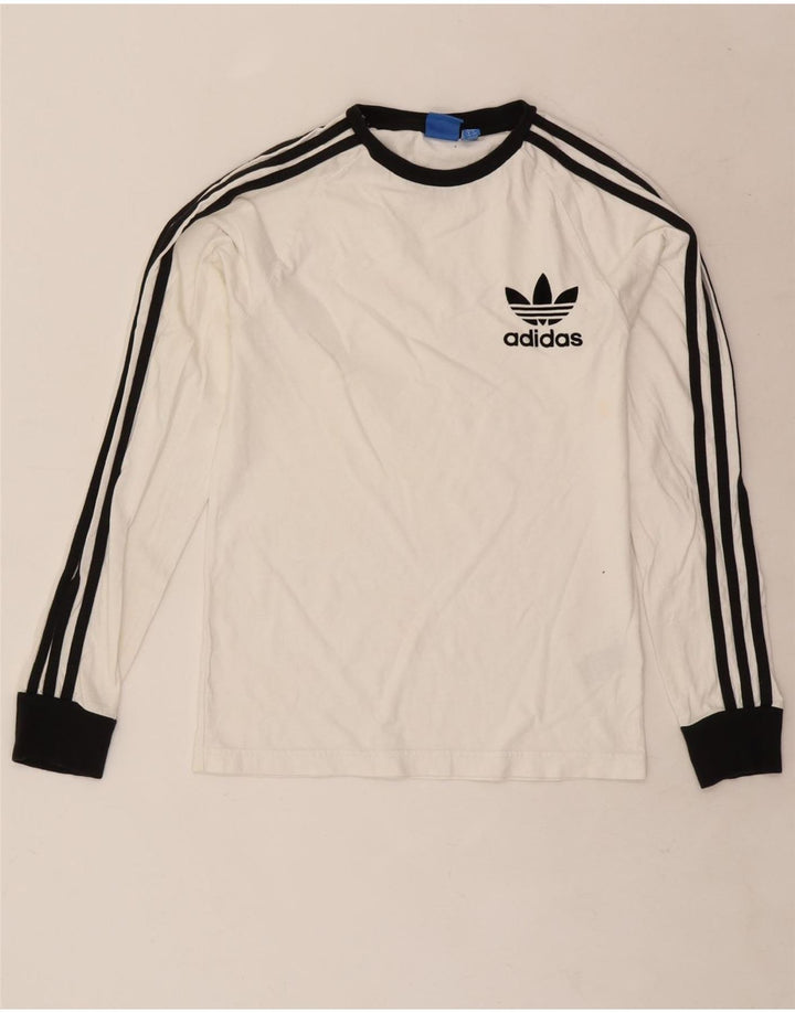 Adidas Herren Graphic Top Langarm XS Weiße Baumwolle