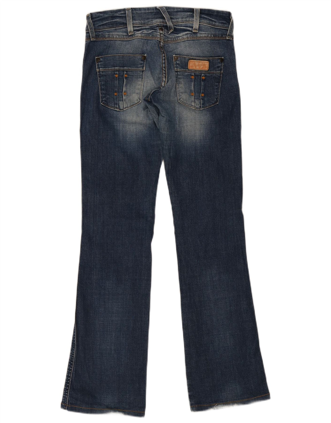 WRANGLER Damen Iris Bootcut Jeans W28 L34 Blaue Baumwolle