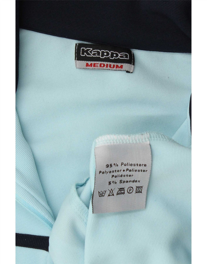 Kappa Damen-Trainingsanzug-Oberteiljacke UK 14 Mittelblaues Colourblock-Polyester