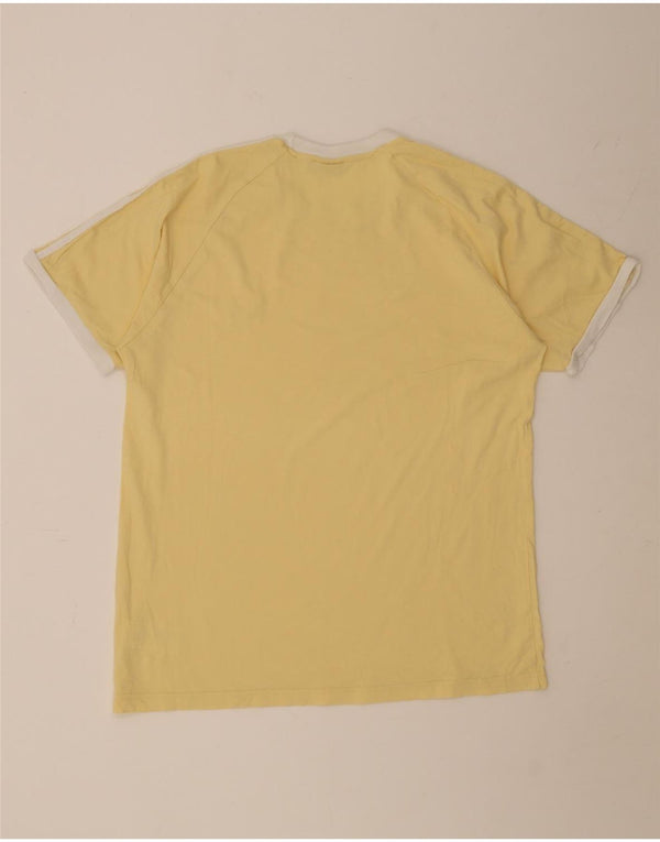 Adidas Herren T-Shirt Top Large Gelb Baumwolle
