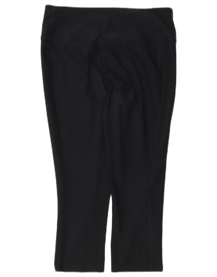 NIKE Damen Dri Fit Capri Leggings UK 12 Medium Schwarz