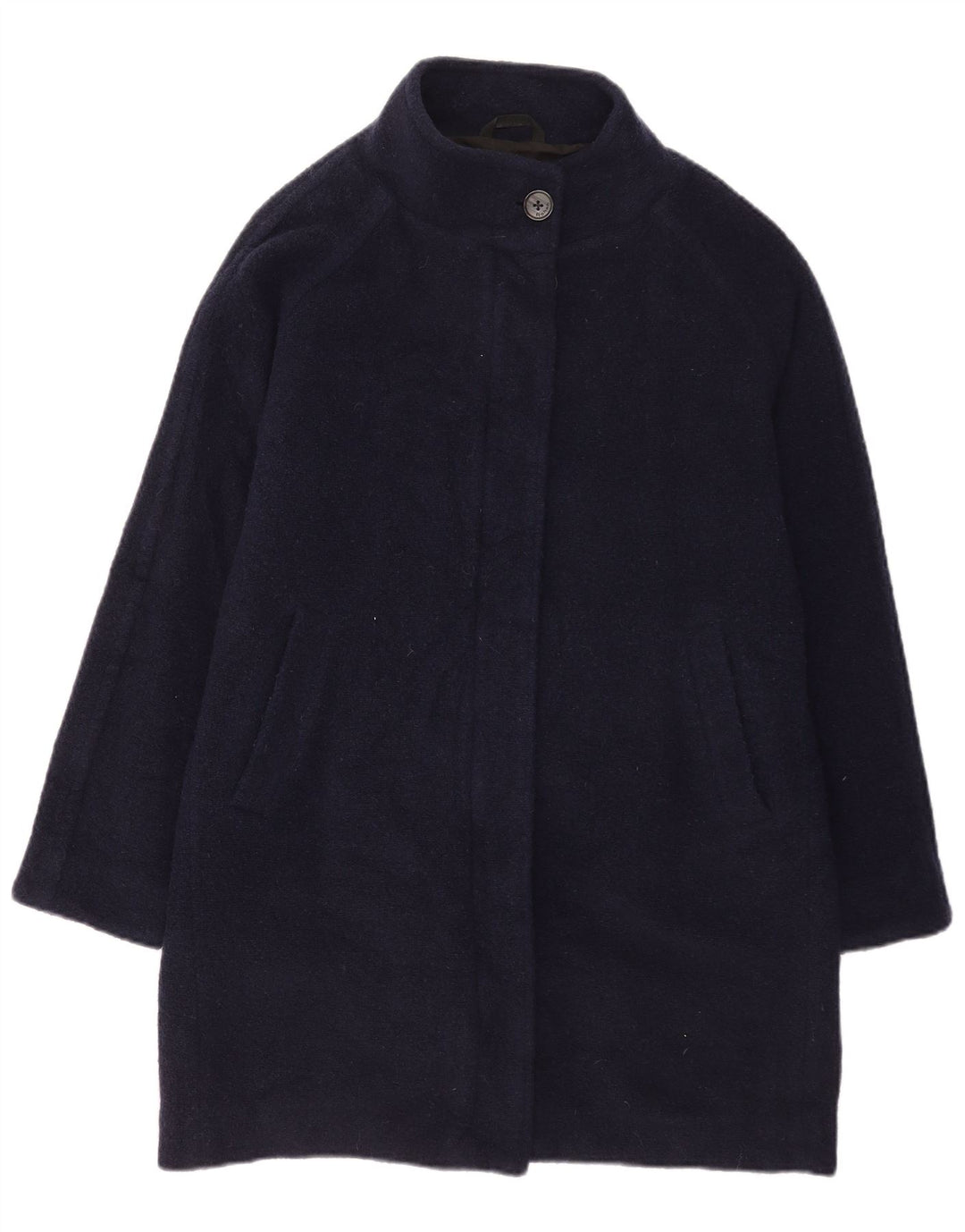 Rohan Womens Loose Fit Overcoat UK 14 Large Marineblaue Wolle