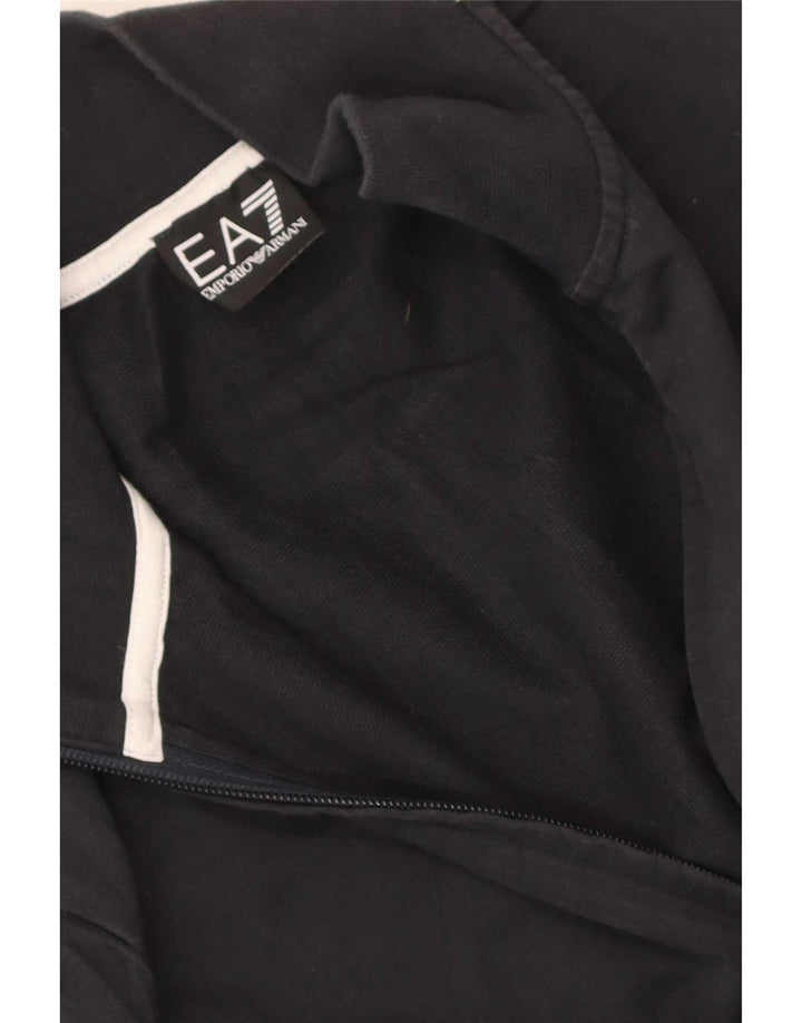 Emporio Armani Herren Grafik-Trainingsanzug-Oberteil, Jacke, Größe S, Schwarz