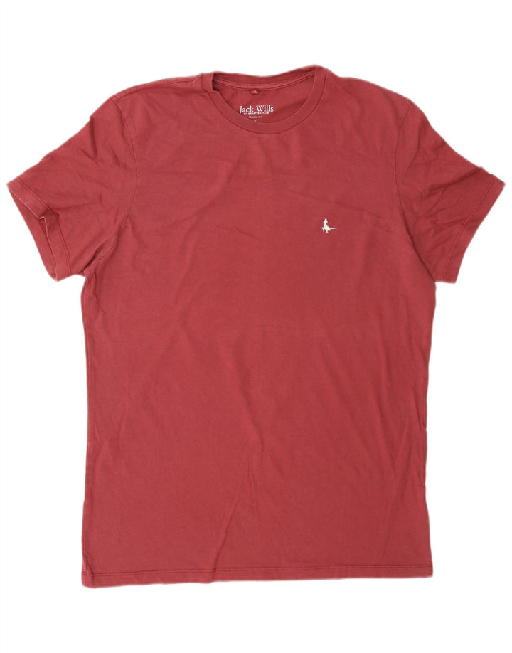 Jack Wills Herren-T-Shirt mit klassischer Passform, mittlere kastanienbraune Baumwolle
