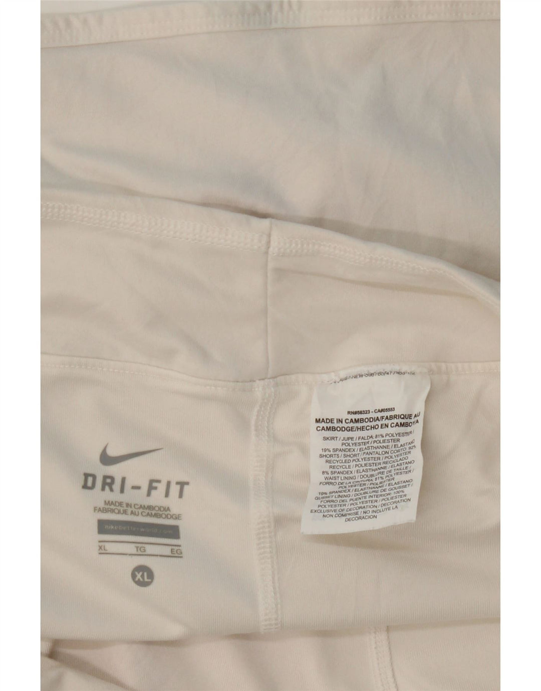 NIKE Womens Skort UK 18 XL  White Polyester Vintage Nike and Second-Hand Nike from Messina Hembry 
