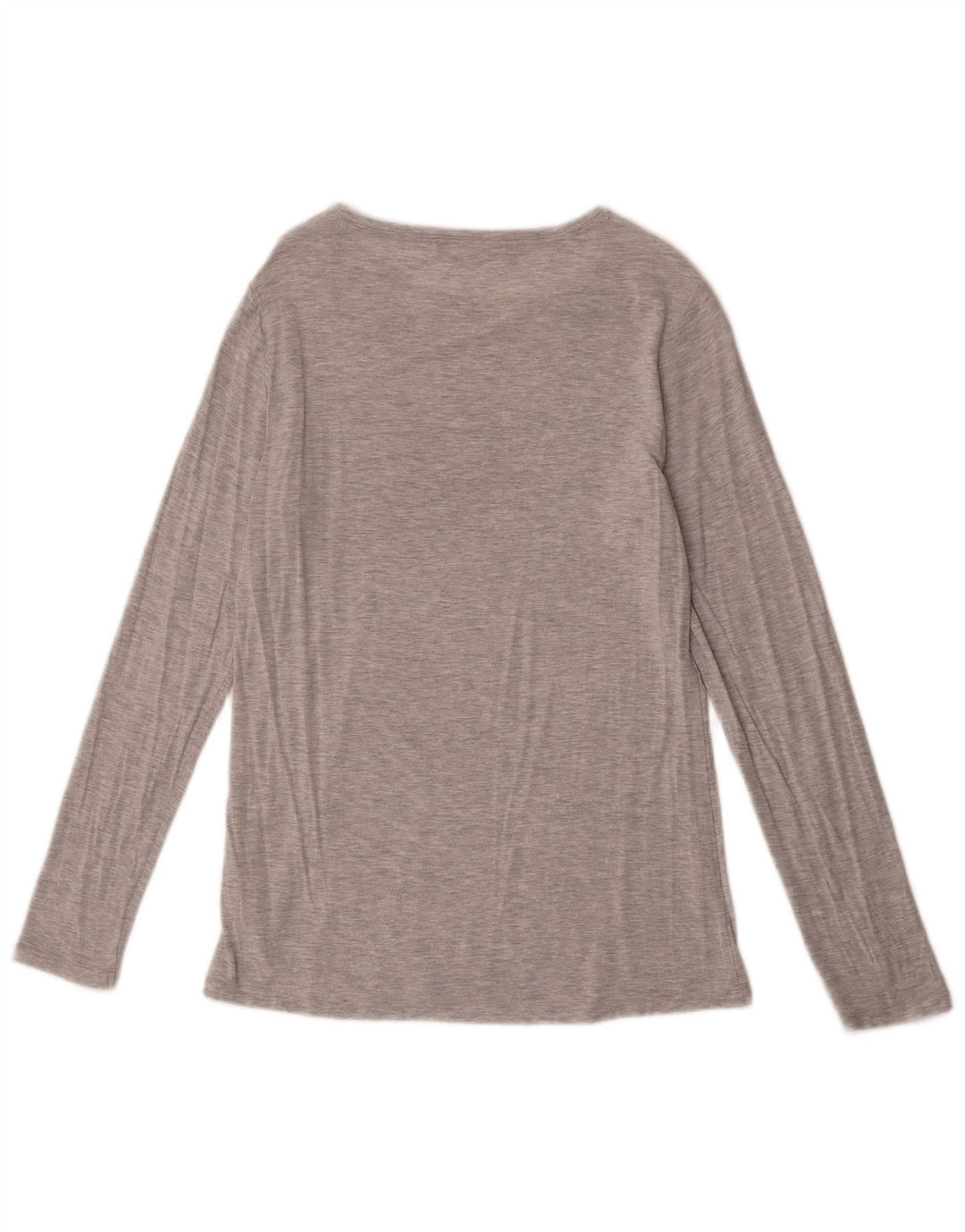 Marks & Spencer Damen Top Langarm UK 14 Mittelgrau Modal