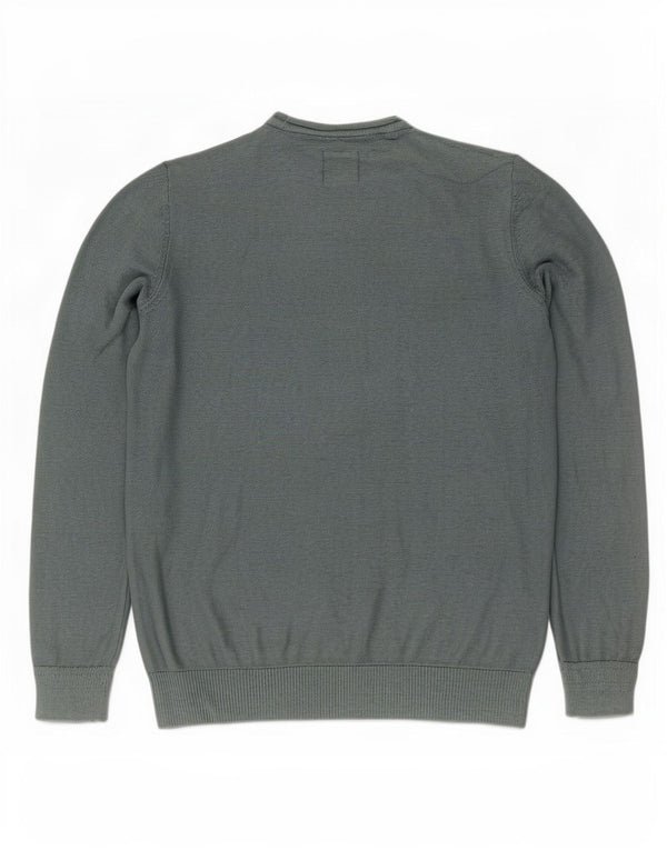 Fat Face Herren-Pullover mit Rundhalsausschnitt, 3XL, grüne Baumwolle