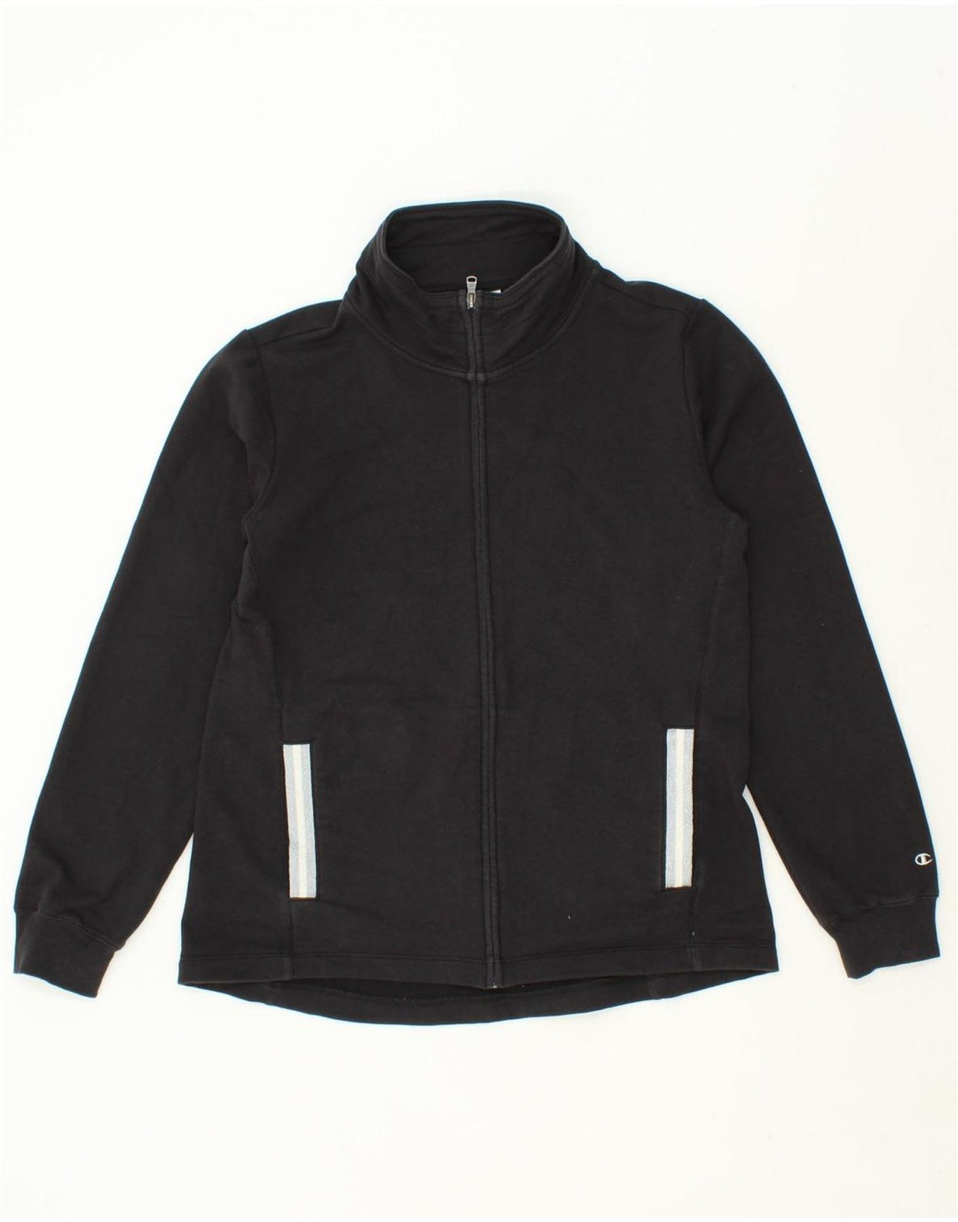CHAMPION Womens Tracksuit Top Jacket UK 16 Large Black Cotton Vintage Champion and Second-Hand Champion from Messina Hembry 