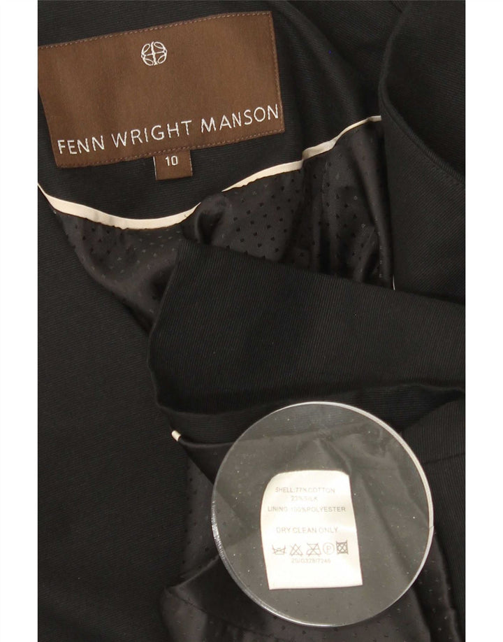 Fenn Wright Manson Womens Open Bolero Jacke UK 10 Small Schwarz Baumwolle