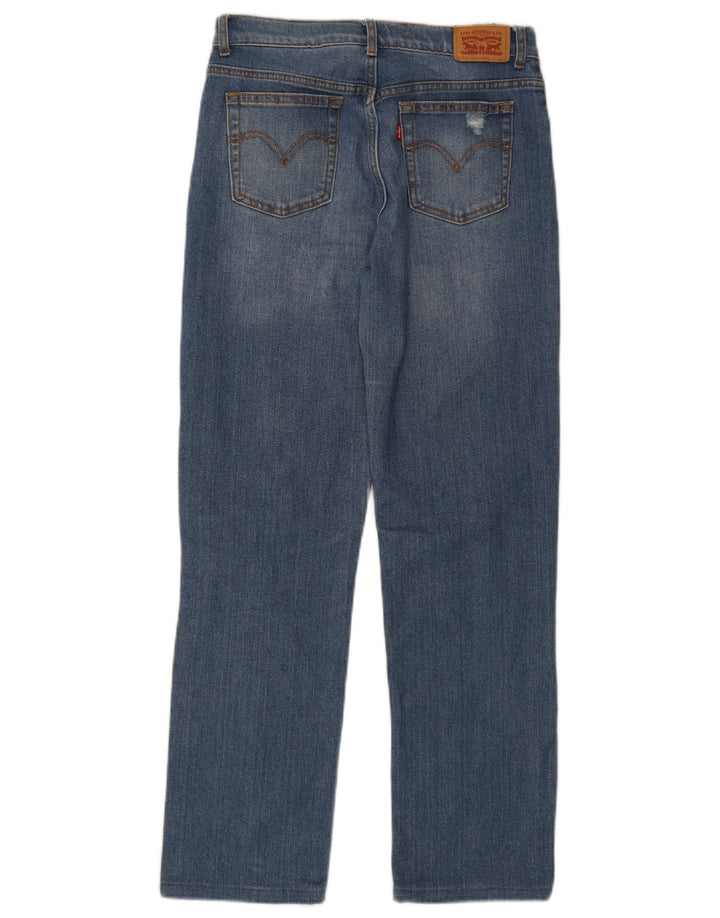 Levi's Damen Low Pro Distressed Straight Jeans W28 L28 Blau