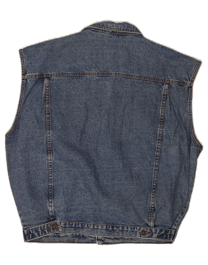 VINTAGE Mens Denim Gilet IT 50 Large Blue Cotton Vintage Vintage and Second-Hand Vintage from Messina Hembry 