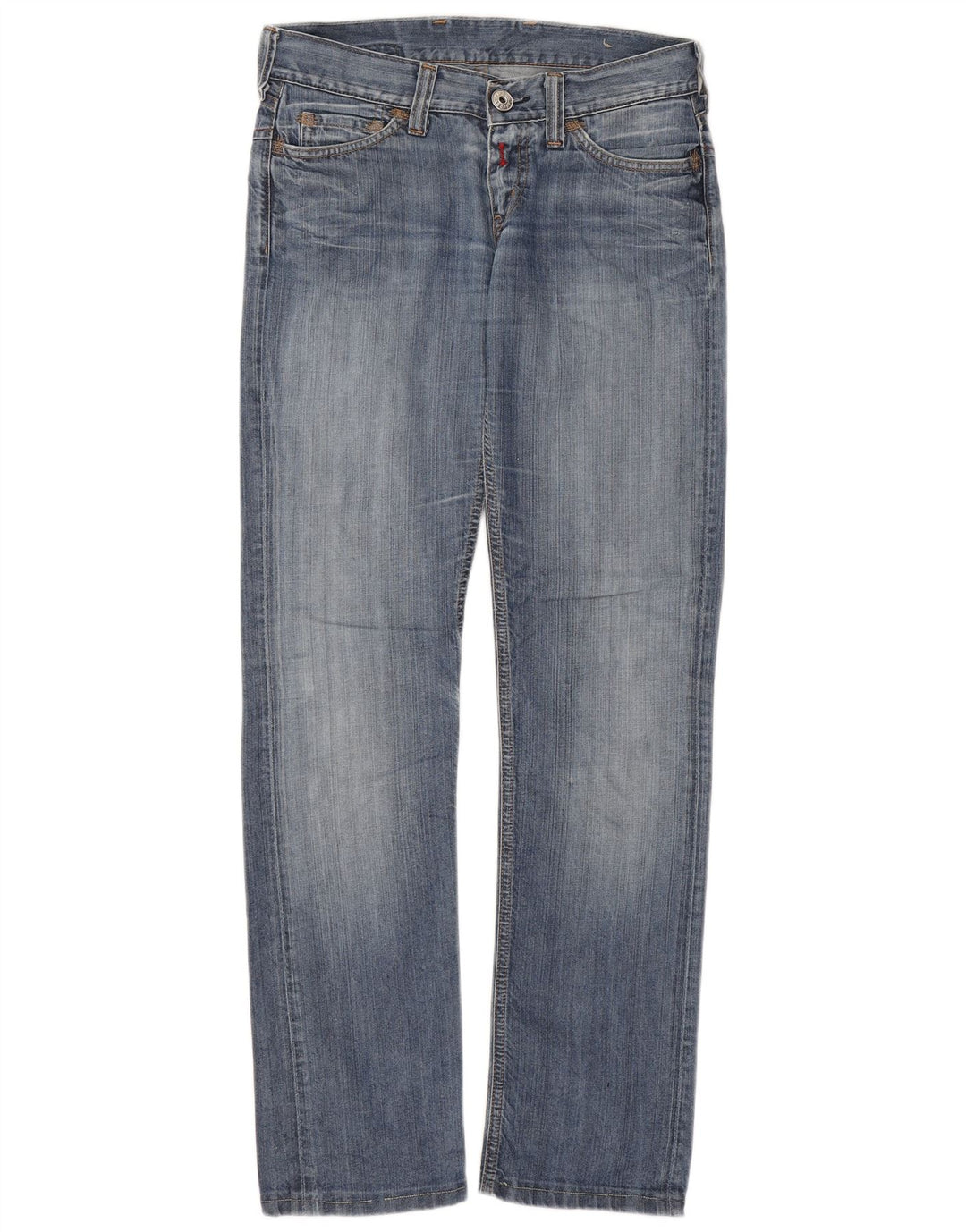 REPLAY Damen Straight Jeans W27 L30 Blaue Baumwolle