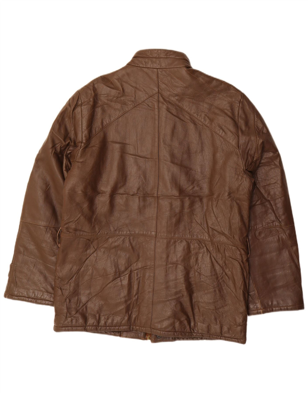 VINTAGE Herren Lederjacke IT 52 XL Braunes Leder