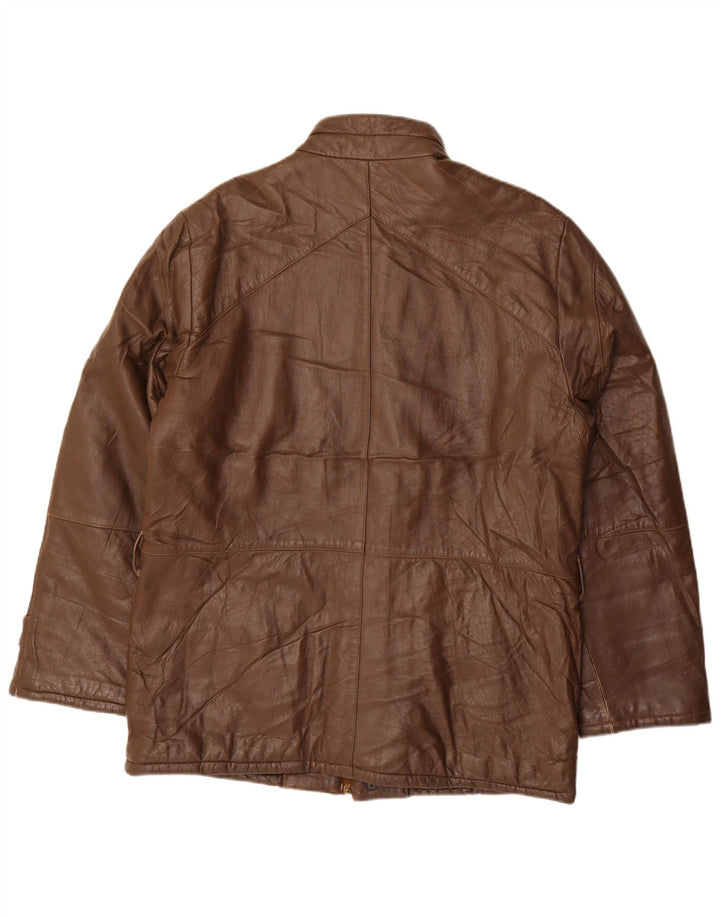 VINTAGE Herren Lederjacke IT 52 XL Braunes Leder