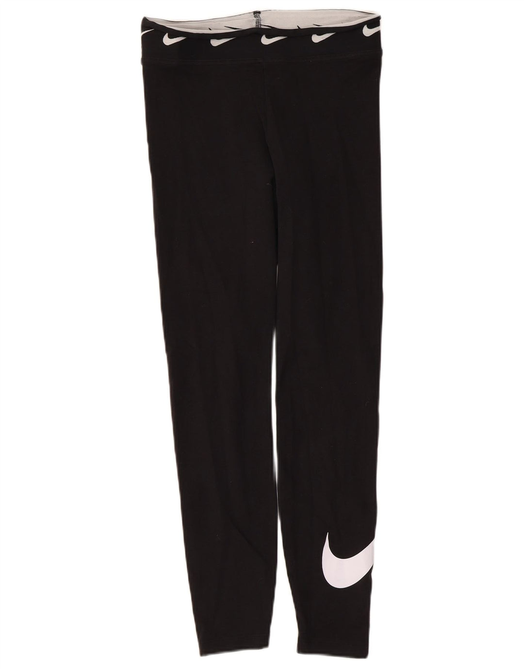 Nike Womens Graphic Leggings UK 10 Small Schwarz Baumwolle