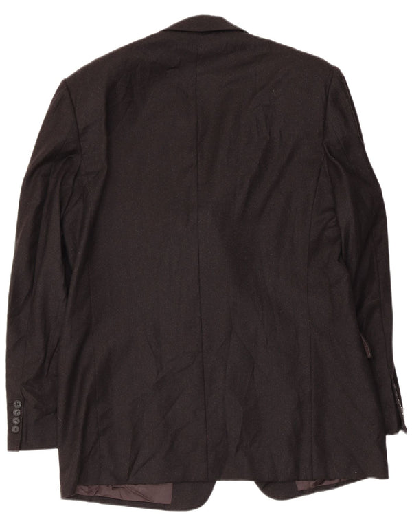 Burberrys Herren-Blazer mit 3 Knöpfen, IT 52, große schwarze Wolle