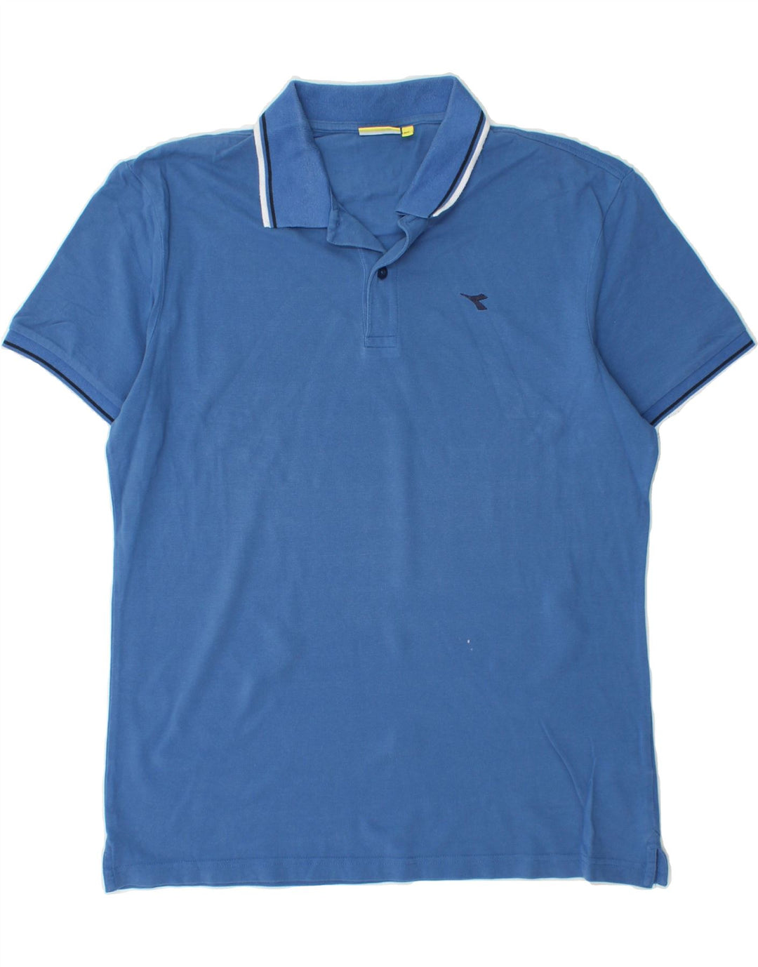 DIADORA Mens Polo Shirt XL Blue Cotton Vintage Diadora and Second-Hand Diadora from Messina Hembry 