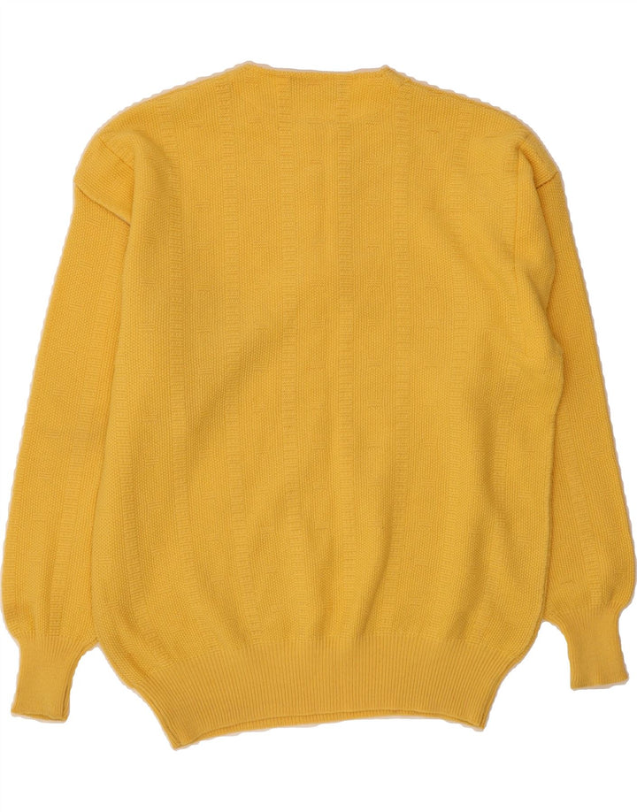 IL GRANCHIO Mens Crew Neck Jumper Sweater Large Yellow Vintage Il Granchio and Second-Hand Il Granchio from Messina Hembry 