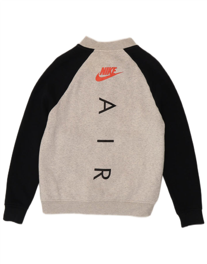Nike Herren-Trainingsanzugoberteil mit Grafik, Größe S, Grau, Colourblock-Baumwolle