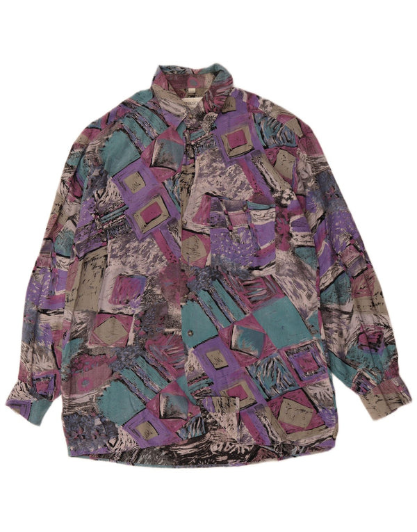 DORNBUSCH Herrenhemd Größe 39/40 Medium Mehrfarbig Patchwork Viskose