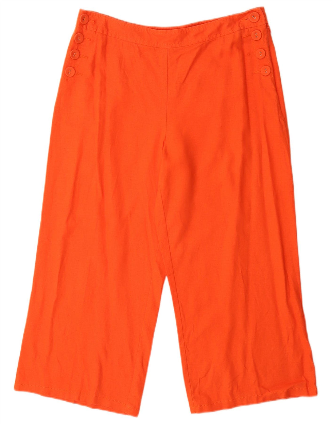 Marks & Spencer Damen Caprihose UK 12 Medium W30 L23 Orange Leinen