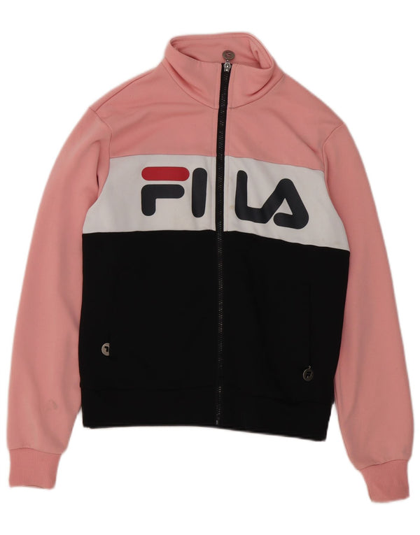 Fila Damen-Trainingsanzugoberteil mit Grafik, UK 6, XS, mehrfarbig, Farbblock