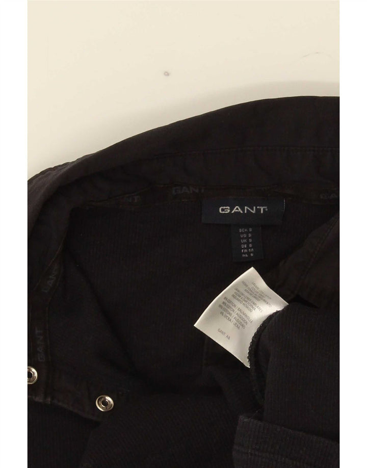 Gant Damen Poloshirt UK 8 Small Schwarz Baumwolle