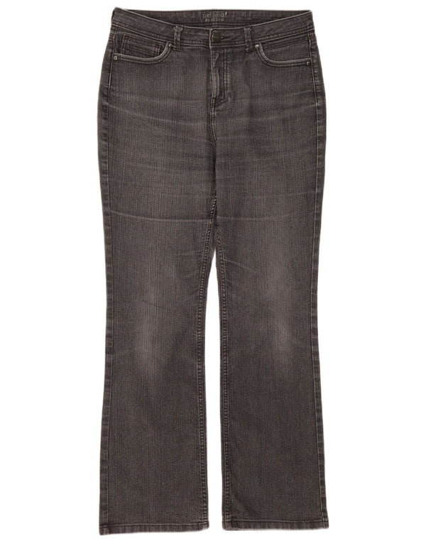 Marks & Spencer Damen Bootcut Jeans UK 14 Large W32 L30 Graue Baumwolle