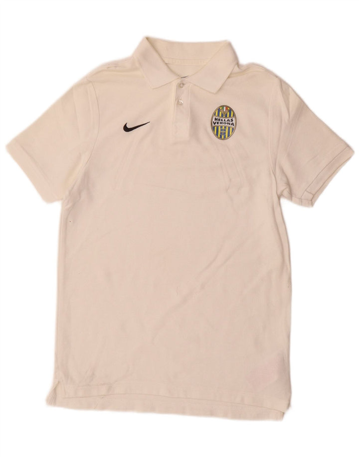 Nike Jungen-Poloshirt, 12–13 Jahre, groß, weiße Baumwolle