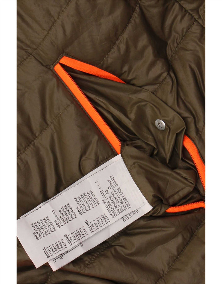 Diadora Herren Utility Reversible Wattierte Jacke UK 42 XL Khaki Polyester