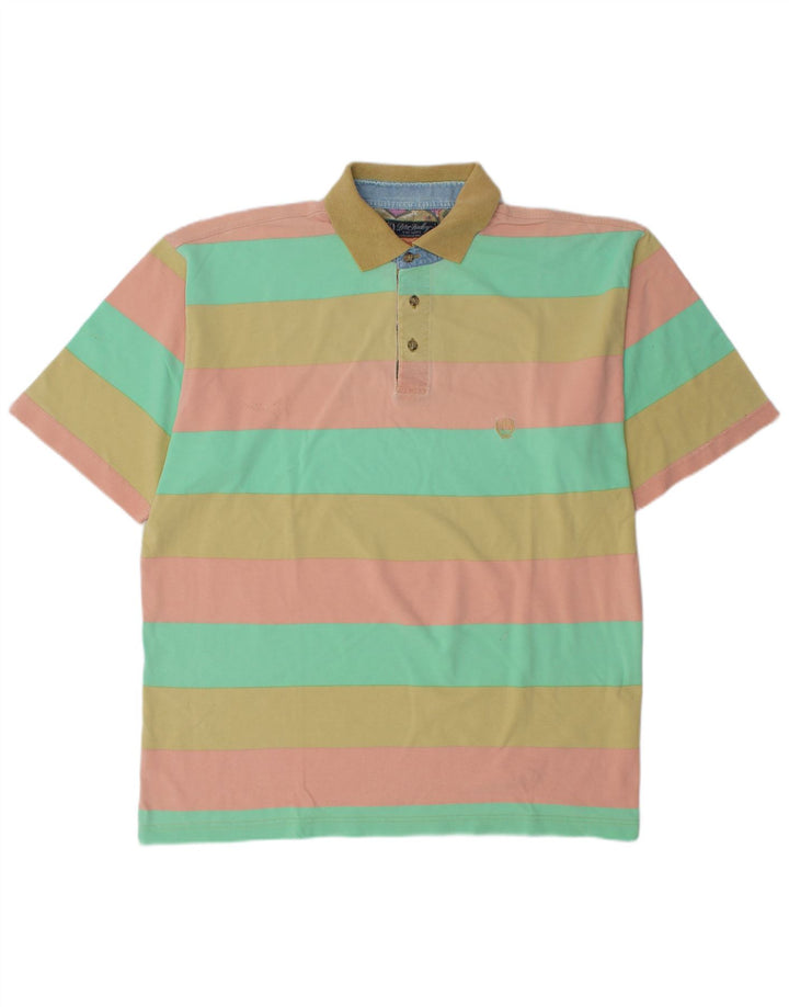 PETER HADLEY Herren-Poloshirt XL, mehrfarbig, gestreift, Baumwolle